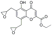 ETHYL 5-HYDROXY-6,8-DI(OXIRAN-2-YLMETHYL)-4-OXO-4H-CHROMENE-2-CARBOXYLATE Struktur