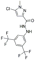 N'3-[3,5-DI(TRIFLUOROMETHYL)PHENYL]-5-CHLORO-1-METHYL-1H-PYRAZOLE-3-CARBOHYDRAZIDE Structure