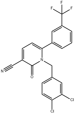 1-(3,4-DICHLOROBENZYL)-2-OXO-6-[3-(TRIFLUOROMETHYL)PHENYL]-1,2-DIHYDRO-3-PYRIDINECARBONITRILE Struktur