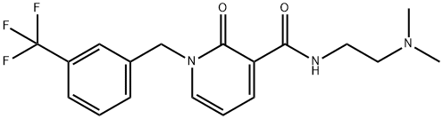 N-[2-(DIMETHYLAMINO)ETHYL]-2-OXO-1-[3-(TRIFLUOROMETHYL)BENZYL]-1,2-DIHYDRO-3-PYRIDINECARBOXAMIDE Struktur