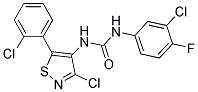 N-[3-CHLORO-5-(2-CHLOROPHENYL)ISOTHIAZOL-4-YL]-N'-(3-CHLORO-4-FLUOROPHENYL)UREA Struktur