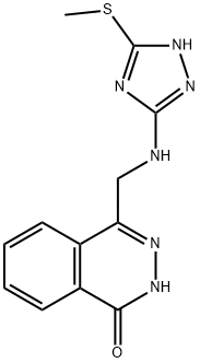 4-(([5-(METHYLSULFANYL)-1H-1,2,4-TRIAZOL-3-YL]AMINO)METHYL)-1(2H)-PHTHALAZINONE Struktur