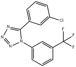5-(3-CHLOROPHENYL)-1-[3-(TRIFLUOROMETHYL)PHENYL]-1H-1,2,3,4-TETRAAZOLE Structure