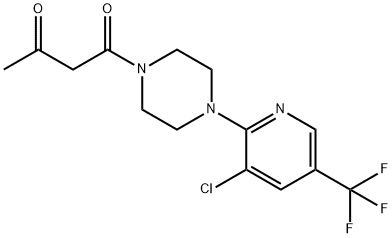 1-(4-[3-CHLORO-5-(TRIFLUOROMETHYL)-2-PYRIDINYL]PIPERAZINO)-1,3-BUTANEDIONE Struktur