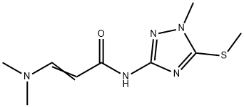3-(DIMETHYLAMINO)-N-[1-METHYL-5-(METHYLSULFANYL)-1H-1,2,4-TRIAZOL-3-YL]ACRYLAMIDE Struktur