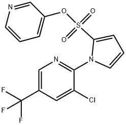 3-PYRIDINYL 1-[3-CHLORO-5-(TRIFLUOROMETHYL)-2-PYRIDINYL]-1H-PYRROLE-2-SULFONATE Struktur