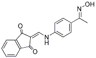 2-(((4-((HYDROXYIMINO)ETHYL)PHENYL)AMINO)METHYLENE)INDANE-1,3-DIONE Structure