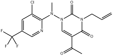 5-ACETYL-3-ALLYL-1-[[3-CHLORO-5-(TRIFLUOROMETHYL)-2-PYRIDINYL](METHYL)AMINO]-2,4(1H,3H)-PYRIMIDINEDIONE Struktur