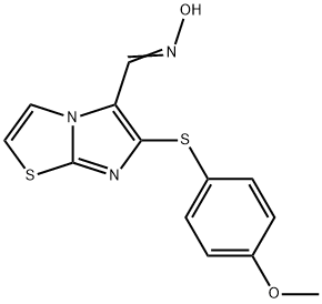 6-[(4-METHOXYPHENYL)SULFANYL]IMIDAZO[2,1-B][1,3]THIAZOLE-5-CARBALDEHYDE OXIME Struktur