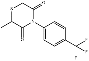 2-METHYL-4-[4-(TRIFLUOROMETHYL)PHENYL]-3,5-THIOMORPHOLINEDIONE Struktur