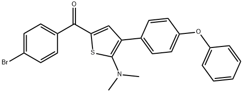 (4-BROMOPHENYL)[5-(DIMETHYLAMINO)-4-(4-PHENOXYPHENYL)-2-THIENYL]METHANONE Structure