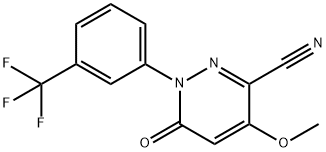 4-METHOXY-6-OXO-1-[3-(TRIFLUOROMETHYL)PHENYL]-1,6-DIHYDRO-3-PYRIDAZINECARBONITRILE Struktur