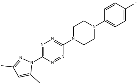 3-(3,5-DIMETHYL-1H-PYRAZOL-1-YL)-6-[4-(4-FLUOROPHENYL)PIPERAZINO]-1,2,4,5-TETRAAZINE Struktur
