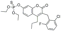 3-(2-CHLORO-6-FLUOROBENZYL)-7-[(DIETHOXYPHOSPHOROTHIOYL)OXY]-4-PROPYL-2H-CHROMEN-2-ONE Structure