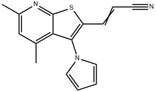 3-[4,6-DIMETHYL-3-(1H-PYRROL-1-YL)THIENO[2,3-B]PYRIDIN-2-YL]ACRYLONITRILE Structure