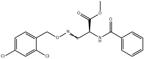 METHYL 2-(BENZOYLAMINO)-3-([(2,4-DICHLOROBENZYL)OXY]IMINO)PROPANOATE Struktur