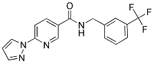 6-(1H-PYRAZOL-1-YL)-N-[3-(TRIFLUOROMETHYL)BENZYL]NICOTINAMIDE