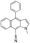1-METHYL-4-PHENYL-1H-BENZO[F]INDOLE-9-CARBONITRILE Struktur