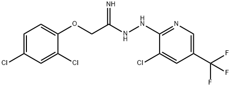N'-[3-CHLORO-5-(TRIFLUOROMETHYL)-2-PYRIDINYL]-2-(2,4-DICHLOROPHENOXY)ETHANEHYDRAZONAMIDE Structure