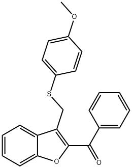 (3-([(4-METHOXYPHENYL)SULFANYL]METHYL)-1-BENZOFURAN-2-YL)(PHENYL)METHANONE Struktur