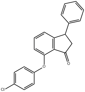 7-(4-CHLOROPHENOXY)-3-PHENYL-1-INDANONE Struktur