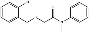 2-[(2-CHLOROBENZYL)SULFANYL]-N-METHYL-N-PHENYLACETAMIDE Struktur