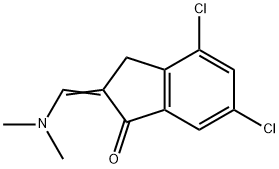 4,6-DICHLORO-2-DIMETHYLAMINOMETHYLENE-INDAN-1-ONE Struktur