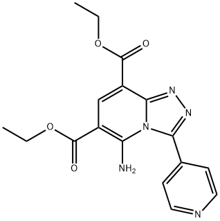 DIETHYL 5-AMINO-3-(4-PYRIDINYL)[1,2,4]TRIAZOLO[4,3-A]PYRIDINE-6,8-DICARBOXYLATE Structure