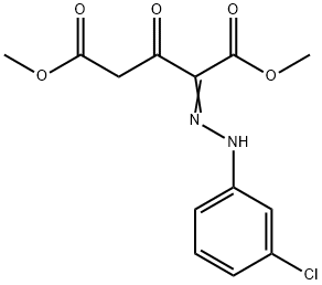 DIMETHYL 2-[2-(3-CHLOROPHENYL)HYDRAZONO]-3-OXOPENTANEDIOATE Struktur