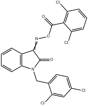 3-([(2,6-DICHLOROBENZOYL)OXY]IMINO)-1-(2,4-DICHLOROBENZYL)-1,3-DIHYDRO-2H-INDOL-2-ONE|