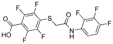 2,3,5,6-TETRAFLUORO-4-([2-OXO-2-(2,3,4-TRIFLUOROANILINO)ETHYL]THIO)BENZOIC ACID Struktur