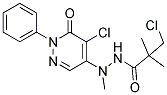 N'1-(5-CHLORO-6-OXO-1-PHENYL-1,6-DIHYDROPYRIDAZIN-4-YL)-N'1,2,2-TRIMETHYL-3-CHLOROPROPANOHYDRAZIDE Structure