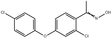 1-[2-CHLORO-4-(4-CHLOROPHENOXY)PHENYL]-1-ETHANONE OXIME Struktur