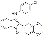 2-(3,4-DIMETHOXYPHENYL)-3-((4-CHLOROPHENYL)AMINO)INDEN-1-ONE