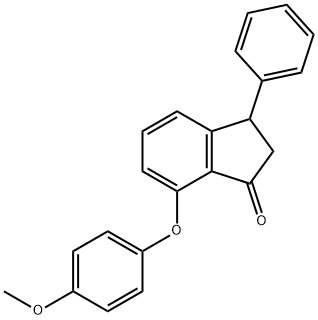 7-(4-METHOXYPHENOXY)-3-PHENYL-1-INDANONE Struktur