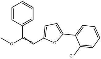 2-(2-CHLOROPHENYL)-5-(2-METHOXY-2-PHENYLVINYL)FURAN Struktur