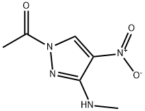 1-[3-(METHYLAMINO)-4-NITRO-1H-PYRAZOL-1-YL]-1-ETHANONE Struktur