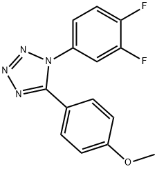 1-(3,4-DIFLUOROPHENYL)-5-(4-METHOXYPHENYL)-1H-1,2,3,4-TETRAAZOLE Struktur
