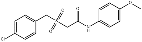 2-[(4-CHLOROBENZYL)SULFONYL]-N-(4-METHOXYPHENYL)ACETAMIDE Struktur