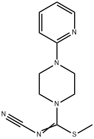 METHYL N-CYANO-4-(2-PYRIDINYL)TETRAHYDRO-1(2H)-PYRAZINECARBIMIDOTHIOATE Structure