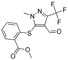 5-[(2-METHOXYCARBONYL)PHENYLTHIO]-1-METHYL-3-(TRIFLUOROMETHYLPYRAZOLE)-4-CARBOXALDEHYDE Struktur