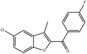 (5-CHLORO-3-METHYL-1-BENZOFURAN-2-YL)(4-FLUOROPHENYL)METHANONE Structure