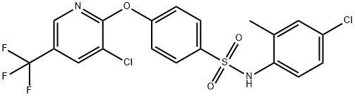 N-(4-CHLORO-2-METHYLPHENYL)-4-([3-CHLORO-5-(TRIFLUOROMETHYL)-2-PYRIDINYL]OXY)BENZENESULFONAMIDE Struktur