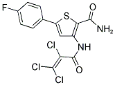 5-(4-FLUOROPHENYL)-3-[(2,3,3-TRICHLOROACRYLOYL)AMINO]THIOPHENE-2-CARBOXAMIDE Structure