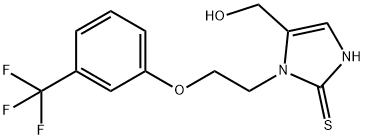 (2-SULFANYL-1-(2-[3-(TRIFLUOROMETHYL)PHENOXY]ETHYL)-1H-IMIDAZOL-5-YL)METHANOL Struktur