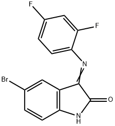 3-((2,4-DIFLUOROPHENYL)IMINO)-5-BROMOINDOLIN-2-ONE Struktur
