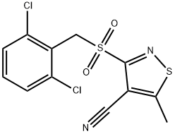 3-[(2,6-DICHLOROBENZYL)SULFONYL]-5-METHYL-4-ISOTHIAZOLECARBONITRILE Struktur
