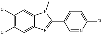 5,6-DICHLORO-2-(6-CHLORO-3-PYRIDINYL)-1-METHYL-1H-1,3-BENZIMIDAZOLE Struktur