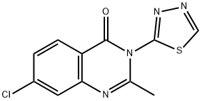 7-CHLORO-2-METHYL-3-(1,3,4-THIADIAZOL-2-YL)-4(3H)-QUINAZOLINONE Structure