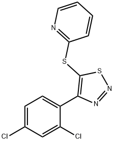 2-([4-(2,4-DICHLOROPHENYL)-1,2,3-THIADIAZOL-5-YL]SULFANYL)PYRIDINE Struktur